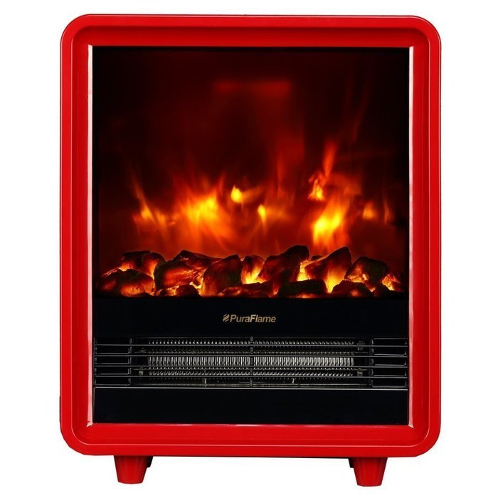 PuraFlame Octavia White 12 inch Portable electric Heater, Eco freindly, 1500W N8