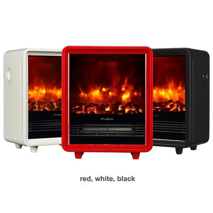 PuraFlame Octavia White 12 inch Portable electric Heater, Eco freindly, 1500W N10