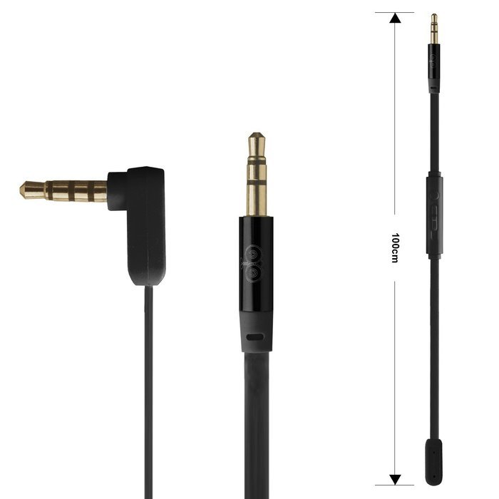 Jabees AUC101 3 Feet 3.5mm Male to 3.5mm Male Stereo AUX Replacement Headphone Audio Cable with In-Line Remote... N11