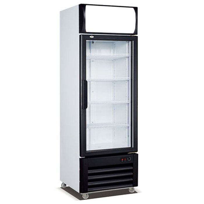 12.7 cf. Single Door Ventilated Cooling Frost Free Beer Beverages Merchandise Showcase Commercial Refrigerator...