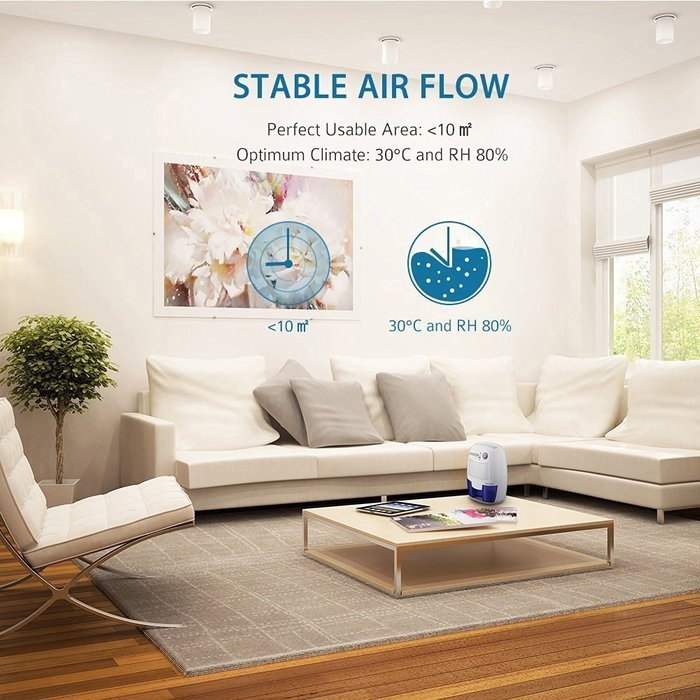 Dehumidifier Lagute L-A03 1100 Cubic Feet Moisture Absorbing with Semiconductor Auto Switch Off for Kitchen,...