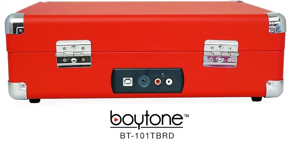 Boytone BT-101TBWT 5 in 1 Briefcase Record Player AC-DC Built in Rechargeable Battery, With 2 Stereo Speakers... N18