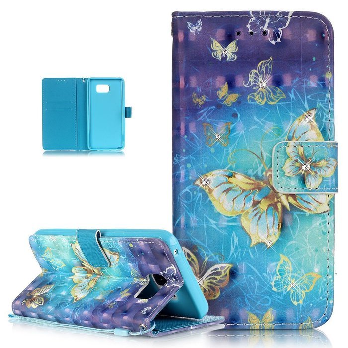 Galaxy Note 5 Case,Galaxy Note 5 Cover,ikasus Shiny Glitter Diamond Colorful Art Painting PU Leather Flip Wallet... N14