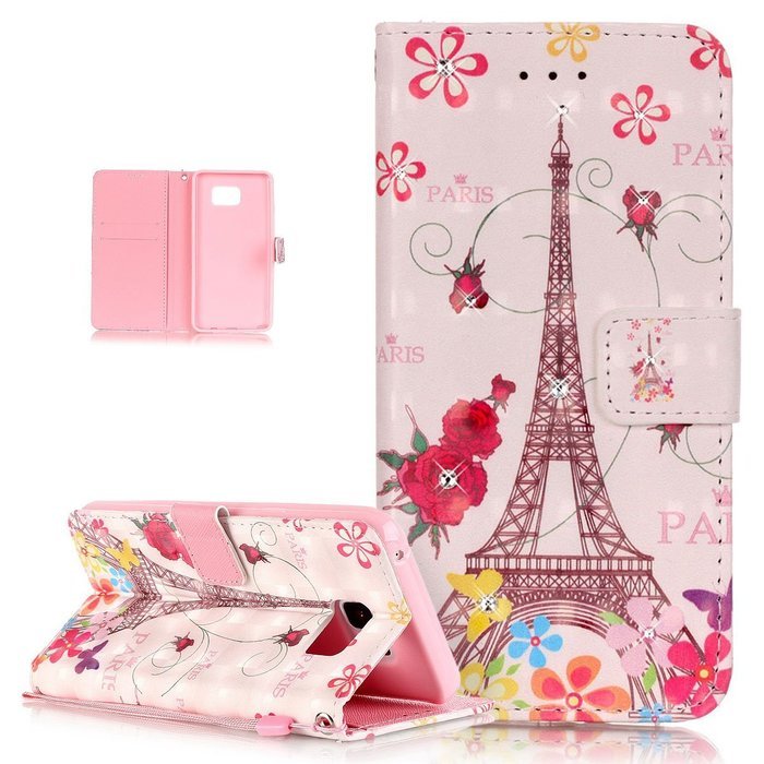 Galaxy Note 5 Case,Galaxy Note 5 Cover,ikasus Shiny Glitter Diamond Colorful Art Painting PU Leather Flip Wallet... N18
