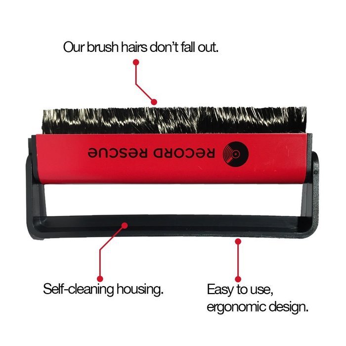 Record Cleaning Brush - (Red) Vinyl Record Rescue