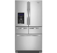 Whirlpool&reg; 36-inch Wide Double Drawer French Door Refrigerator with Dual Cooling System - 26 cu. ft.