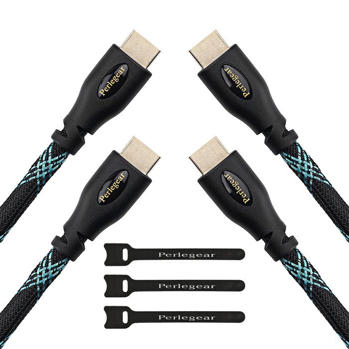 PerleGear 4K High-Speed HDMI HDTV Cable - 6 Feet , Supports Ethernet, 3D, 4K and Audio Return N5