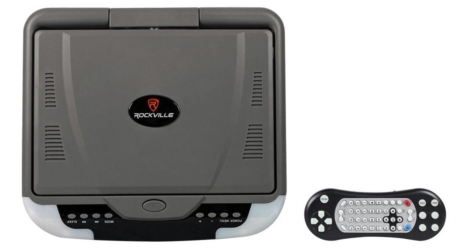 Rockville RVM18FD-BK 18" TFT Black Flip Down Car Monitor w/ USB/SD/Video Games N24