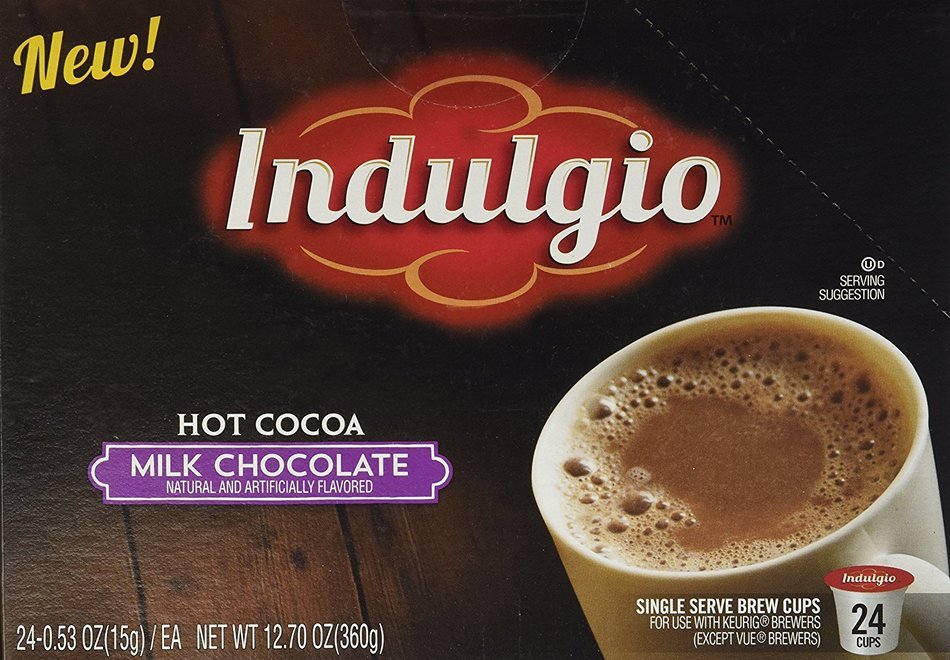 Indulgio Milk Chocolate Cocoa Single Serve for Keurig K-Cup Brewers, 24 Count N22