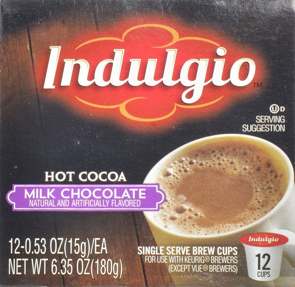 Indulgio Milk Chocolate Cocoa Single Serve for Keurig K-Cup Brewers, 24 Count N27