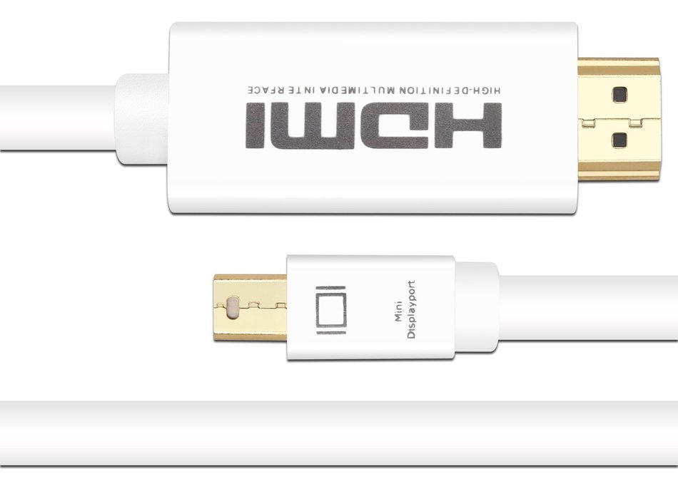 A-tech 25ft Mini Displayport (Mini Dp) to Hdmi Male Adapter Cable for Apple Macbook, Macbook Pro, Macbook Air... N8