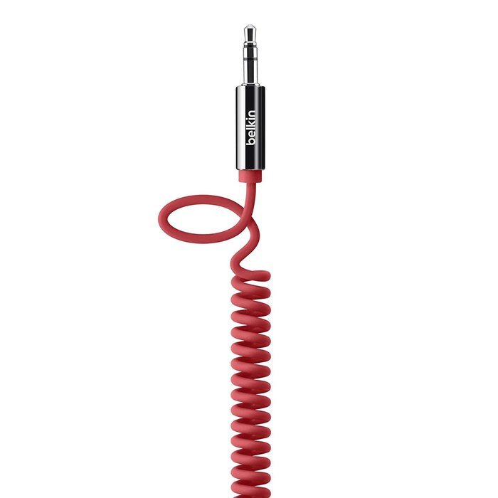 Belkin 6-Foot MIXIT Coiled Aux/Auxiliary Cable (Red) N9