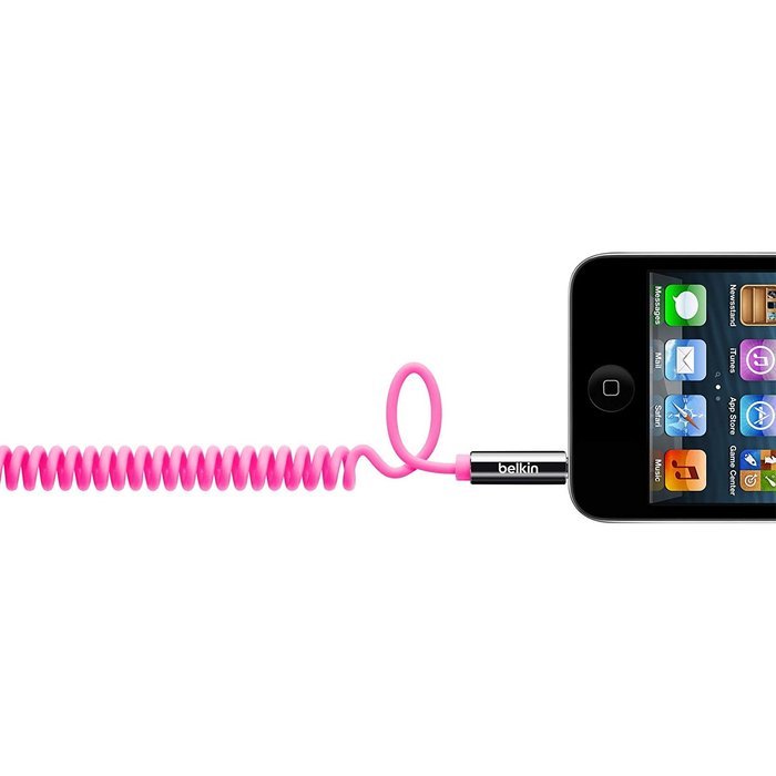 Belkin 6-Foot MIXIT Coiled Aux/Auxiliary Cable (Red) N11