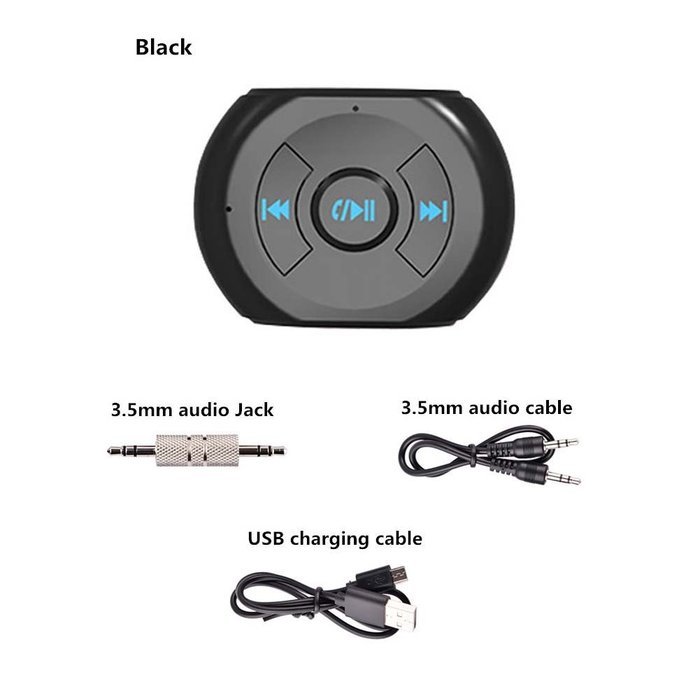 Mini Bluetooth 4.0 Hands-Free Car Kit With the battery Receiver 3.5 mm Stereo Output Wireless Adapter for Home... N8
