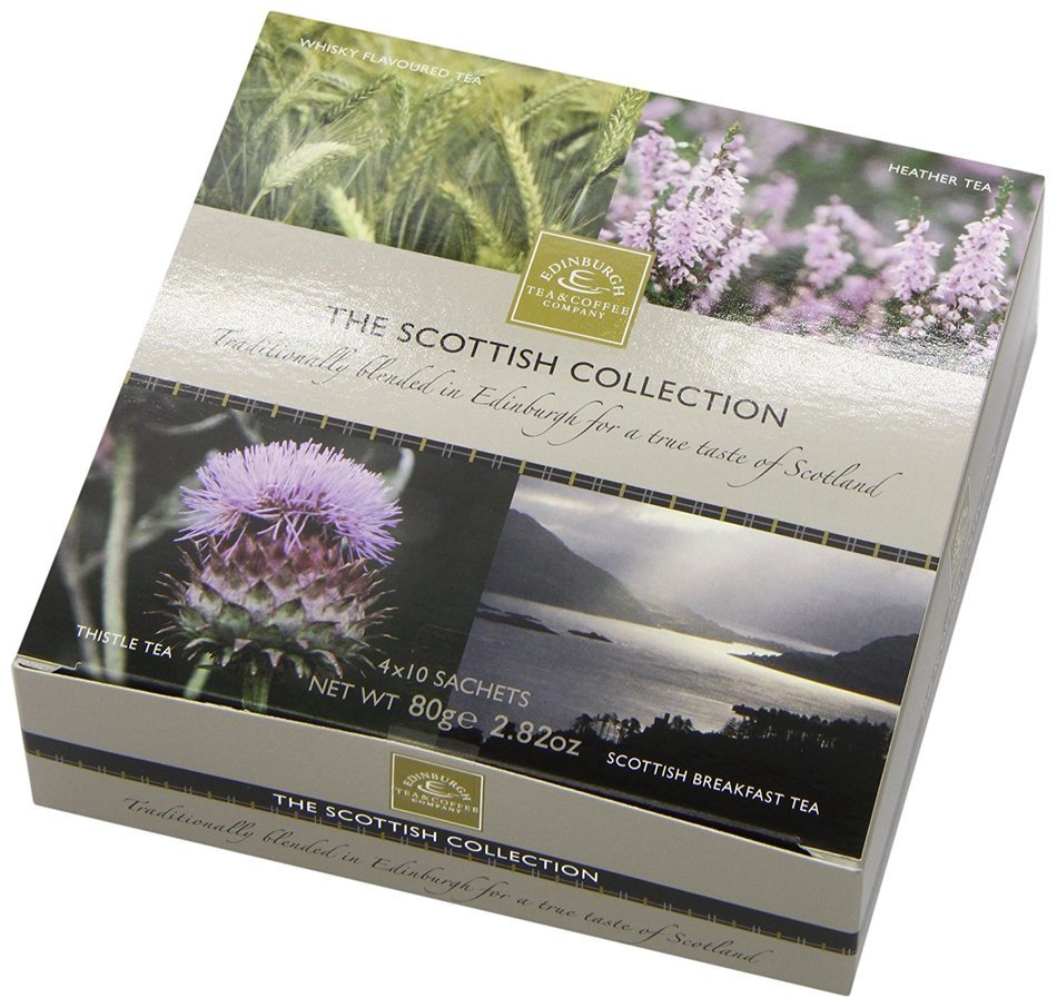 Edinburgh Tea & Coffee Company, The Scottish Collection 4-Flavor Variety Pack, 40-Count Tea Sachets N7