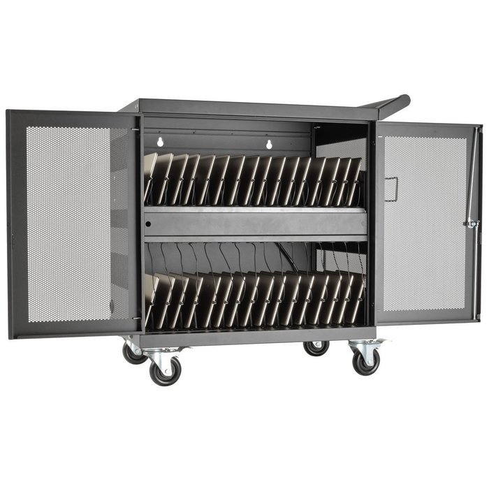 Tripp Lite 16-Port USB Charging Station Cabinet for Tablet, iPad & Android, Charge & Sync, Wall Mount (CS16USB) N21