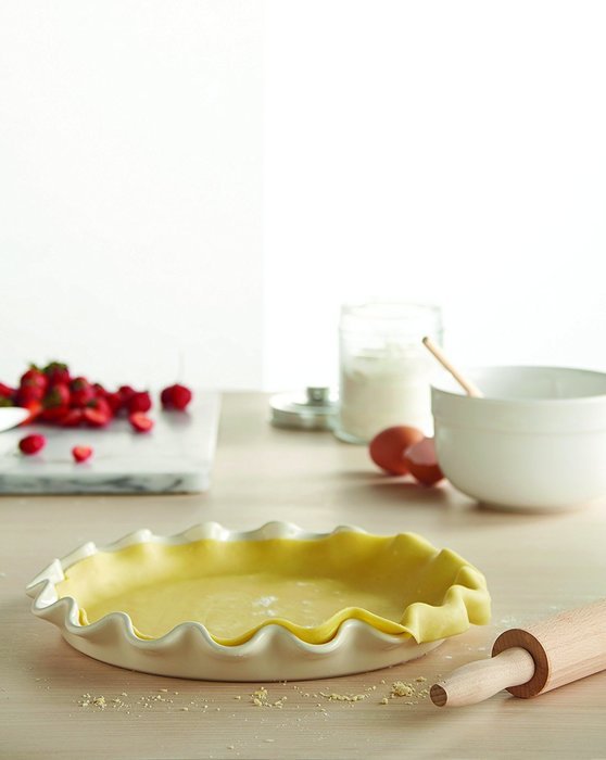 Emile Henry Urban Tart Dish - Ruffled - White N2