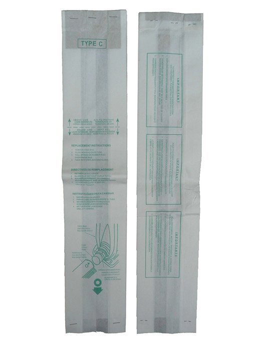12 Hoover Type C Vacuum Bags for Convertible Upright, Bottom Fill Convertible, Lightweight, O/S Vacuum Cleaners...