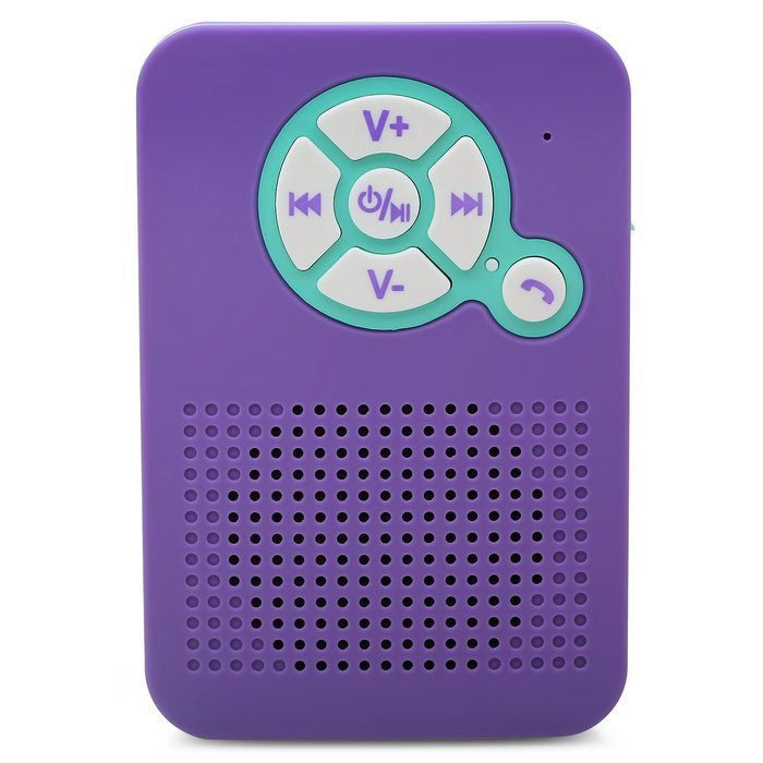 Aduro AquaSound WSP40 Waterproof Shower Bluetooth Portable Speaker with Stand and Suction Cup (Turquoise/White) N16