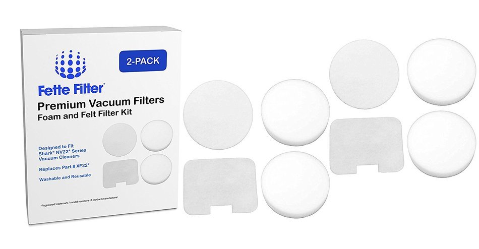 2-Pack - Shark NV22L Navigator Replacement Foam and Felt Compatible Filters - Replaces Part # XF22
