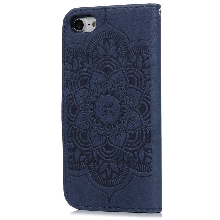 iPhone 7 Case (4.7 inch) - Wallet Folio Flip Embossed Campanula PU Leather Case with Stand Card Slots Slim Fit... N26