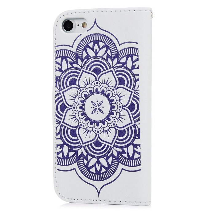 iPhone 7 Case (4.7 inch) - Wallet Folio Flip Embossed Campanula PU Leather Case with Stand Card Slots Slim Fit... N34