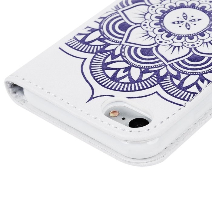 iPhone 7 Case (4.7 inch) - Wallet Folio Flip Embossed Campanula PU Leather Case with Stand Card Slots Slim Fit... N35