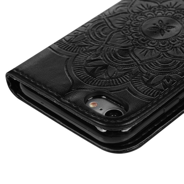 iPhone 7 Case (4.7 inch) - Wallet Folio Flip Embossed Campanula PU Leather Case with Stand Card Slots Slim Fit... N37