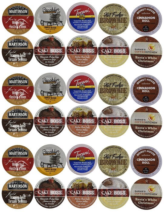 30-count - Limited Edition Winter Flavors Coffee Variety Pack for Keurig&reg; K-cup&reg; Brewers - Featuring OneCupJoe...