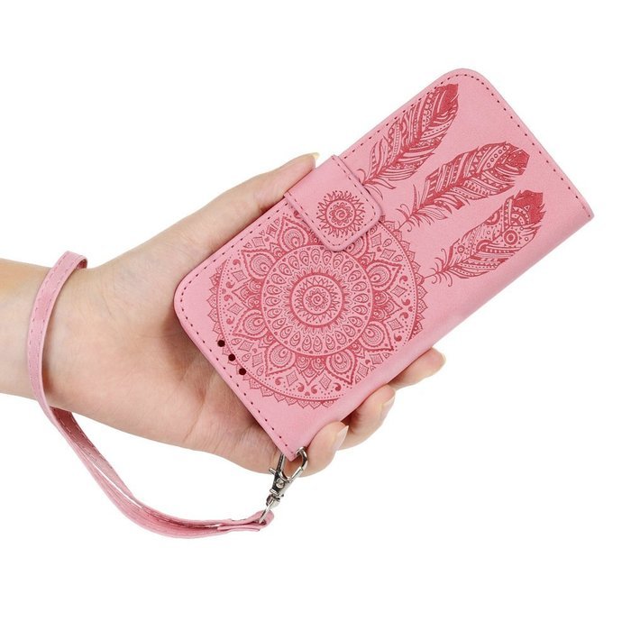 iPhone 7 Case (4.7 inch) - Wallet Folio Flip Embossed Campanula PU Leather Case with Stand Card Slots Slim Fit... N40