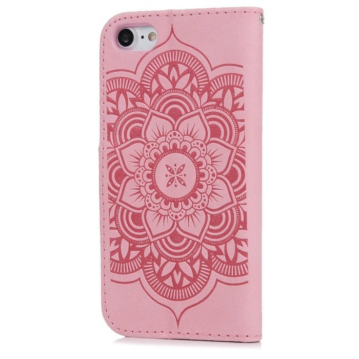 iPhone 7 Case (4.7 inch) - Wallet Folio Flip Embossed Campanula PU Leather Case with Stand Card Slots Slim Fit... N41