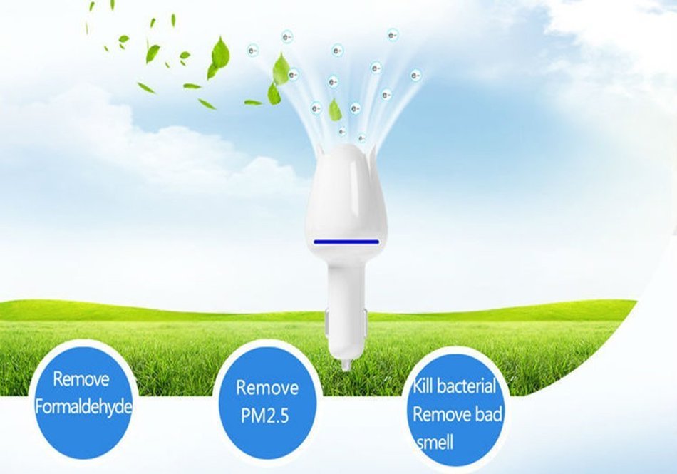 BigWhite Mini and Portable Car Air Purifier,Ionizer,Air Cleaner,Car Air Freshener and Eliminate Formaldehyde,Remove... N4
