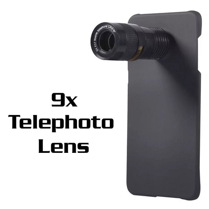 5 in 1 Mobile Phone Lens Kit, [9X Telephoto Telescope] [0.63x Wide Angle] [0.4X Super Wide Angle ] [180&deg; Fisheye... N19
