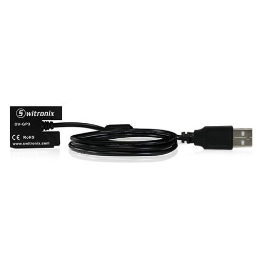 Switronix DVGP3USB Battery Eliminator USB with 10-Feet Power Cable (Black) for GoPro 3/3+