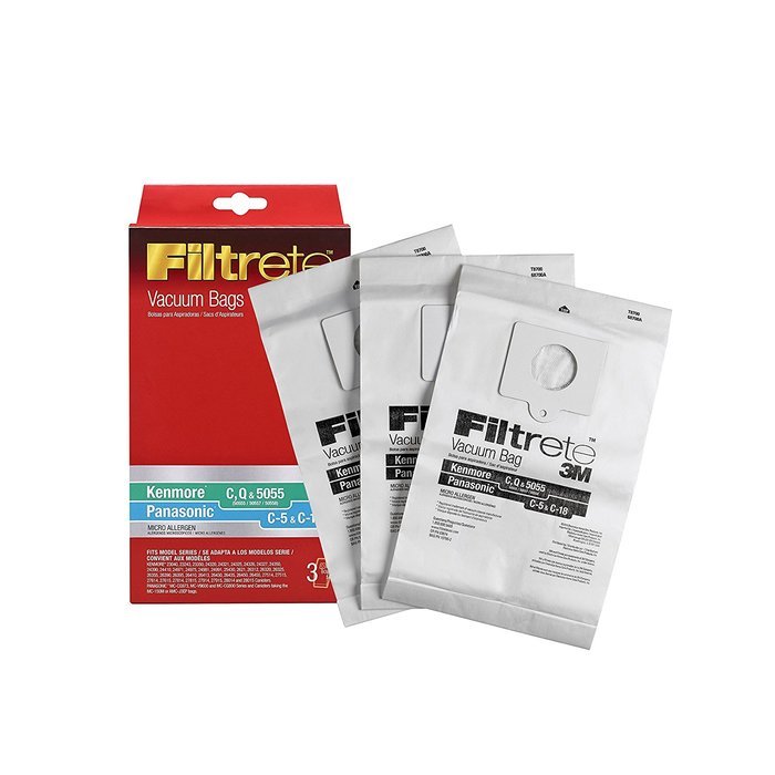 Kenmore C (50558) & Panasonic C-5 Micro Allergen Bag, 3M Filtrete (3 Bags, per pack)