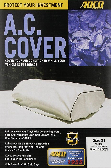 ADCO 3021 White RV Air Conditioner Cover N2