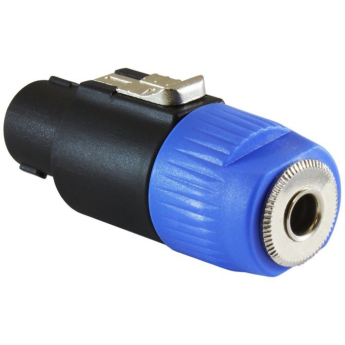 GLS Audio Speaker Plug Adapter 1/4" to Twist Lock 4 Pole & 2 Pole - Compatible with Neutrik Speakon NA4LJ, NA4LJX... N4