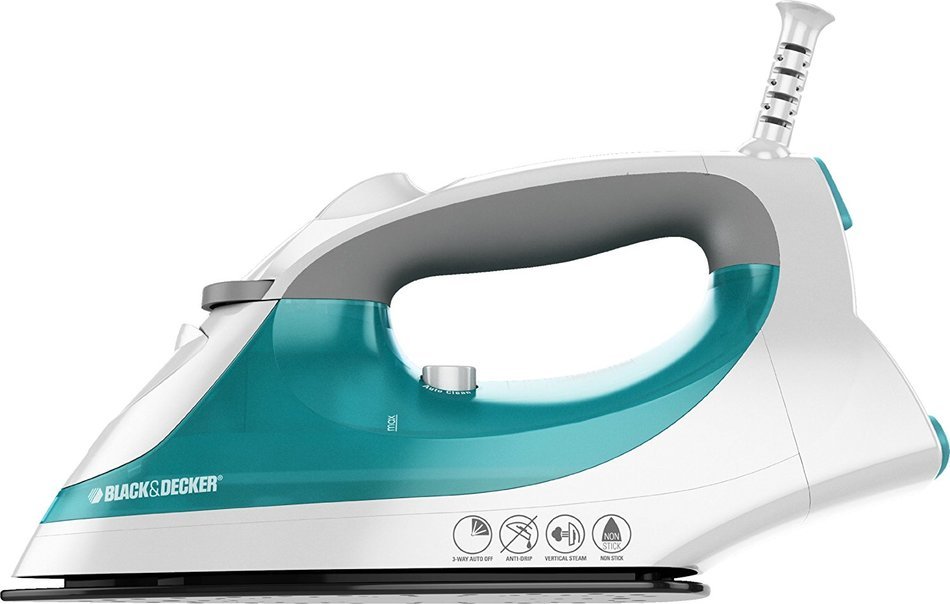 Black & Decker IR05X Xpress Steam Iron, White/Green N3