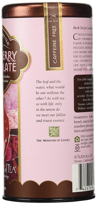 The Republic of Tea, Strawberry Chocolate Tea, 36-Count N2