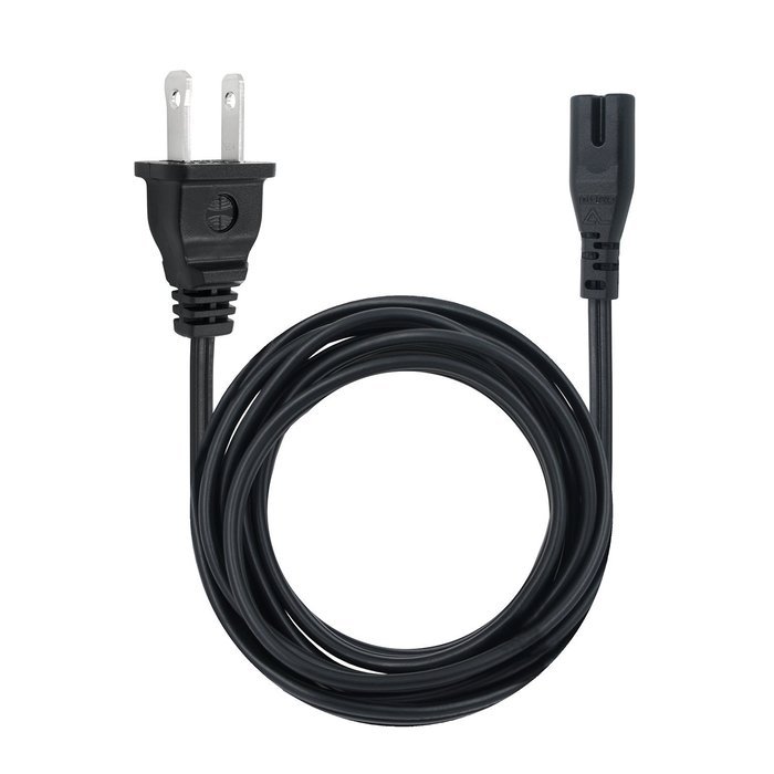Powseed [UL Listed] 6Ft 2 Prong AC Wall Power Cable 2 Slot Cord for HP Dell Samsung Sony Asus Acer Toshiba Laptop... N2