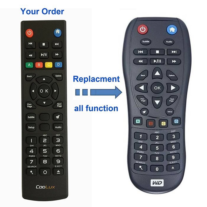 Remote Control for WD Western Digital Elements TV HD Mini Live Plus Hub N2