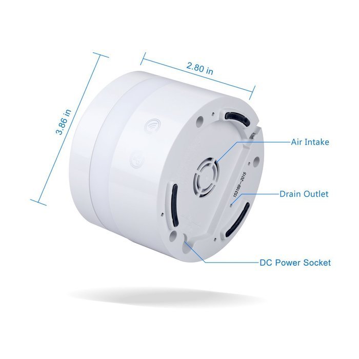 Topc USB Ultrasonic Cool Mist Aroma Humidifier 100ml Essential Oil Diffuser with Color Changing LED Lights N5