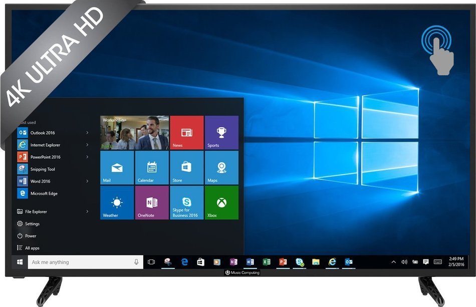 55" Touch screen LED Smart Display / 4k / 10-touch / Mac / Win