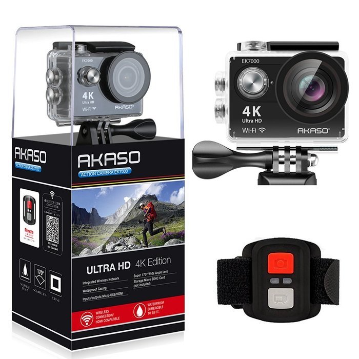 AKASO EK7000 4K WIFI Sports Action Camera Ultra HD Waterproof DV Camcorder 12MP 170 Degree Wide Angle 2 inch LCD... N13