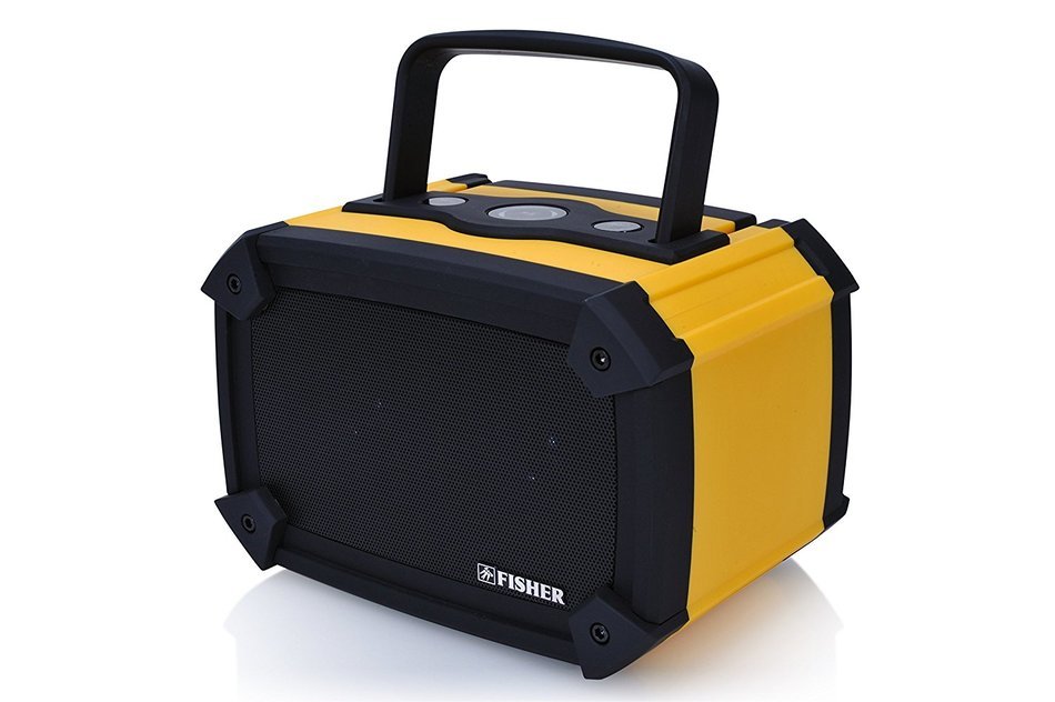 Fisher Waterproof Wireless Stereo Boombox, Bluetooth Enabled, Built-In Microphone, Shockproof and Dustproof Ultra-Portable... N10