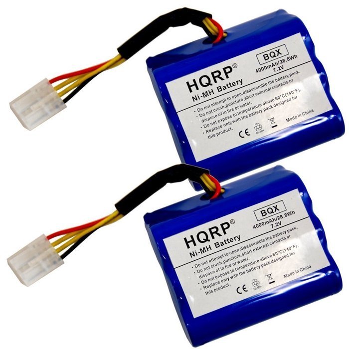 HQRP 4000mAh Extended Battery 2-Pack for NEATO XV-11 XV-12 XV-14 XV-15 XV-21 XV-25 945-0005 205-0001 945-0006... N2