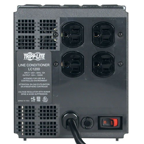 Tripp Lite LC1200 Line Conditioner 1200W AVR Surge 120V 10A 60Hz 4 Outlet 7-Feet Cord N2
