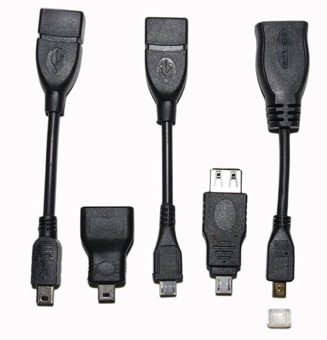 BobjGear Cable Adapter Set 5-Pack of Most Commonly Needed Adapters for Tablets and Devices: Micro USB OTG; Mini... N5