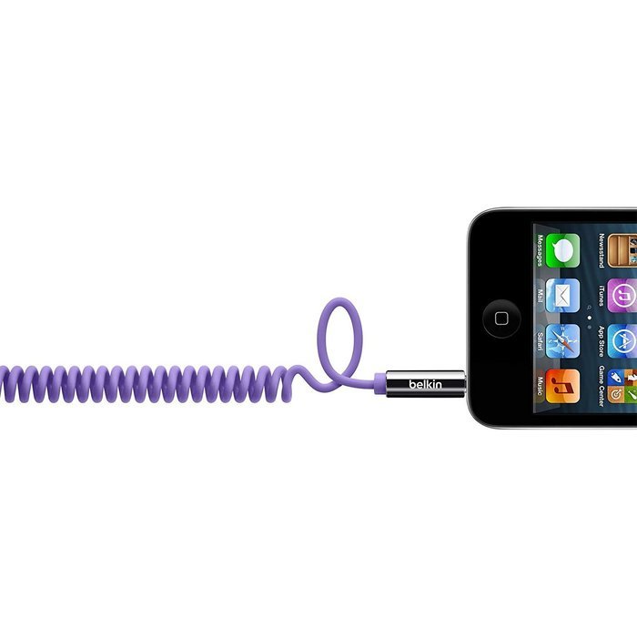 Belkin 6-Foot MIXIT Coiled Aux/Auxiliary Cable (Red) N16