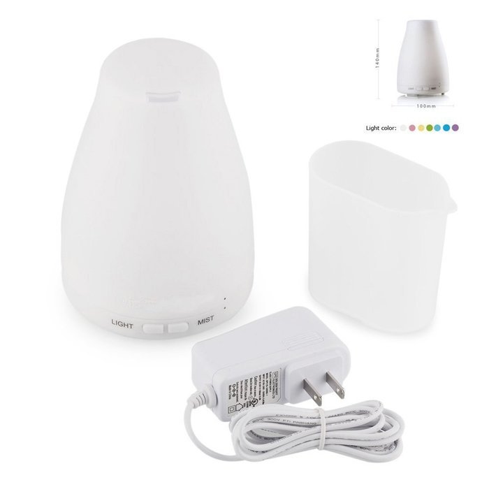 Noza Tec 100ML Essential Oil Diffuser Portable Ultrasonic Aroma Humidifier with 7 Color Changing LED Lamps, Mist... N2